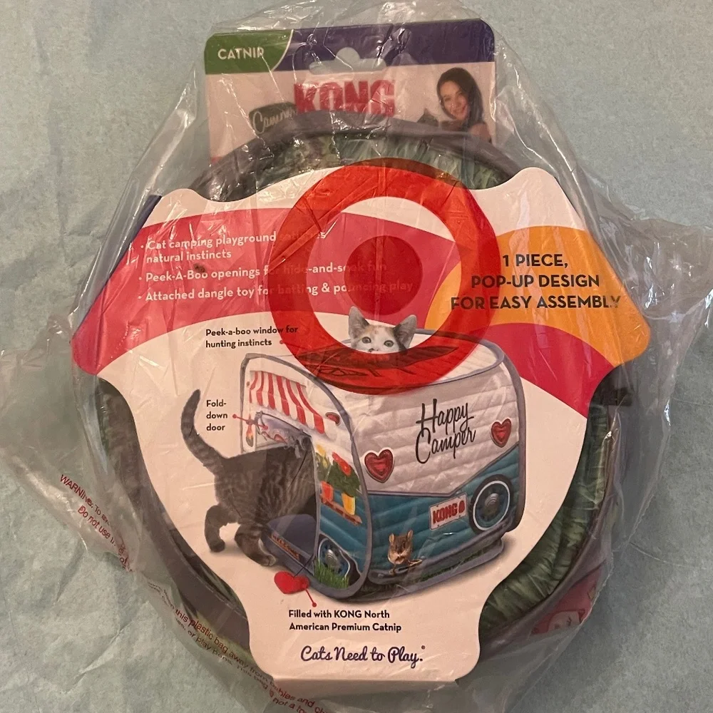 NWT! Cat Kitten Camper With Door, Window & Sunroof Toy with Catnip